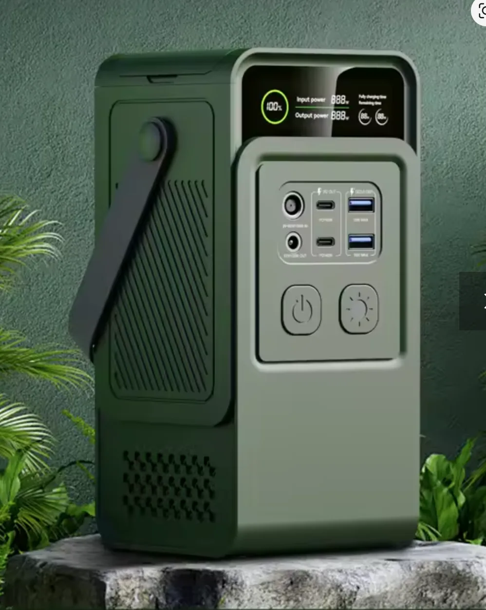 Повербанк AP200L 60000mAh PD140W з висувною підсвіткою, зарядна станція 192Wh, зелений