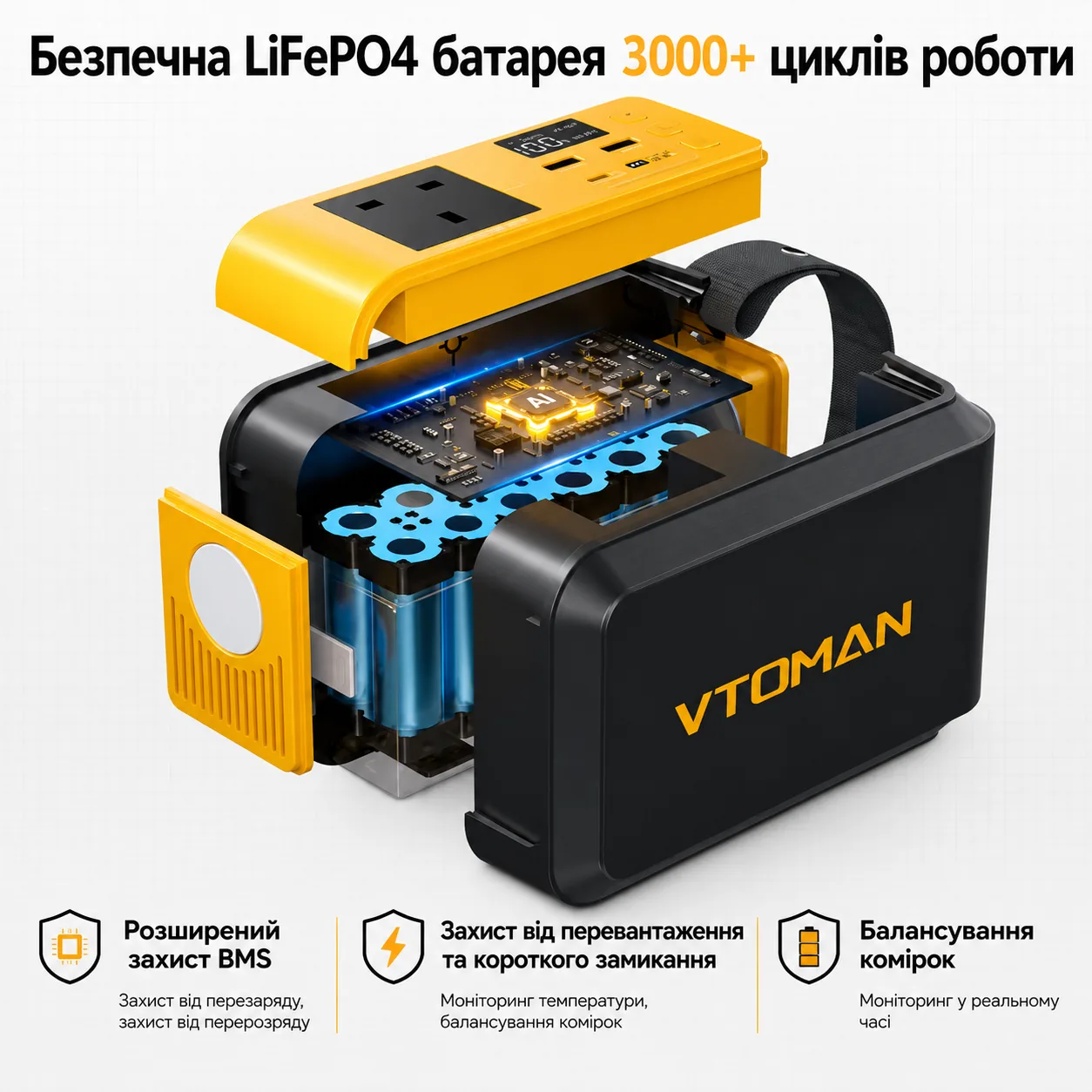 VTOMAN JUMP 100 зарядна станція/Power Bank 88,8 Wh